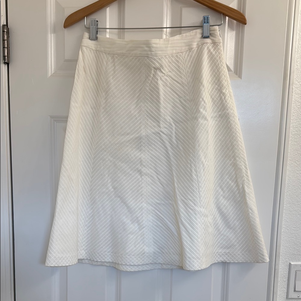 Elegant White A-Line Skirt